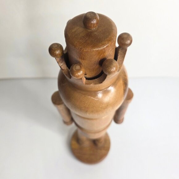 Holiday Time Wood Decorative Nutcracker Natural Brown 16 in Christmas Decor NEW - Picture 6 of 7